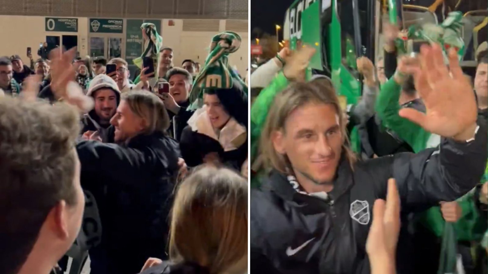 ¡Inolvidable! El recibimiento de la afición a la plantilla del Elche CF